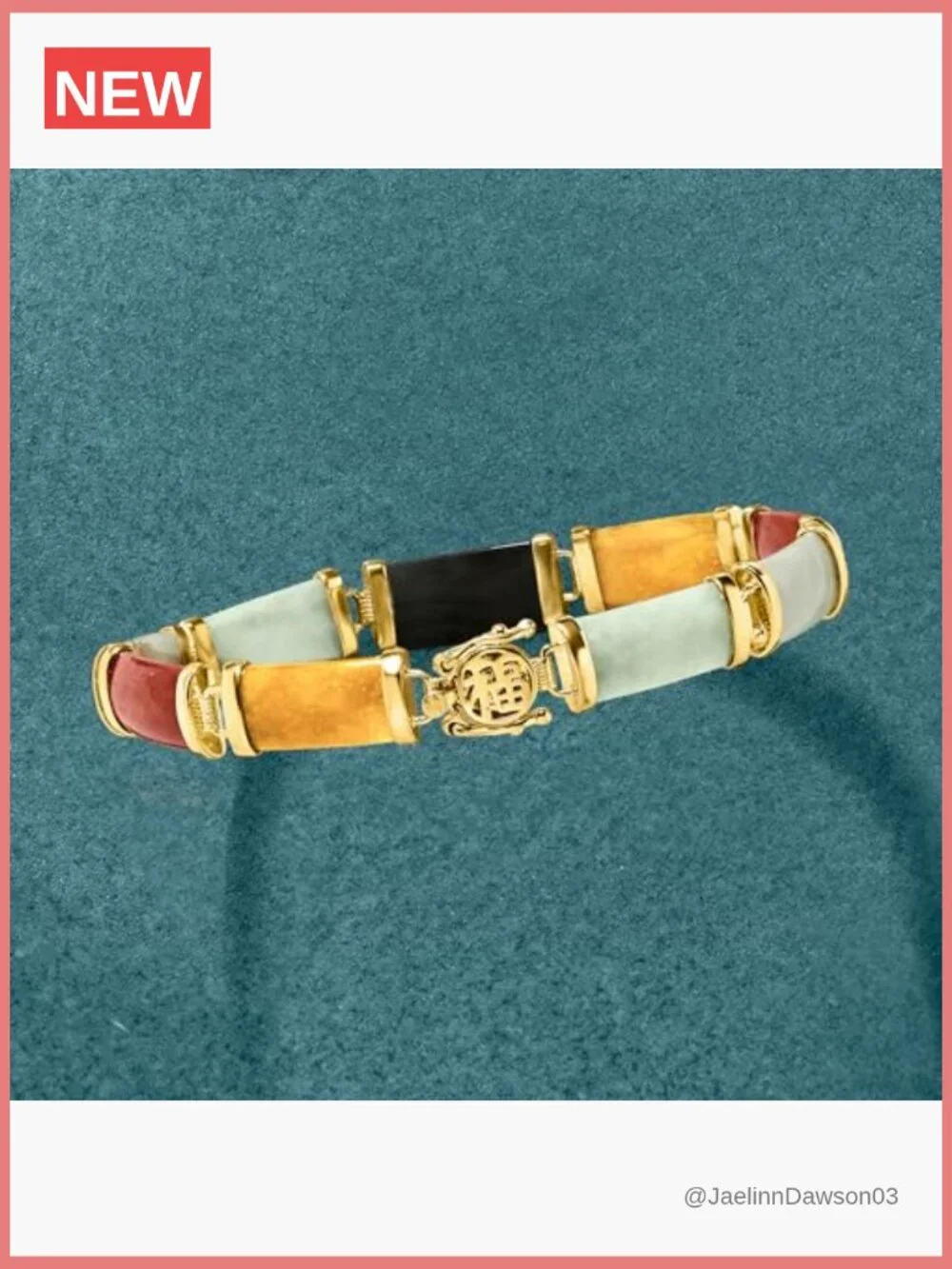 18kt Gold Over Sterling Good Fortune Link Bracelet